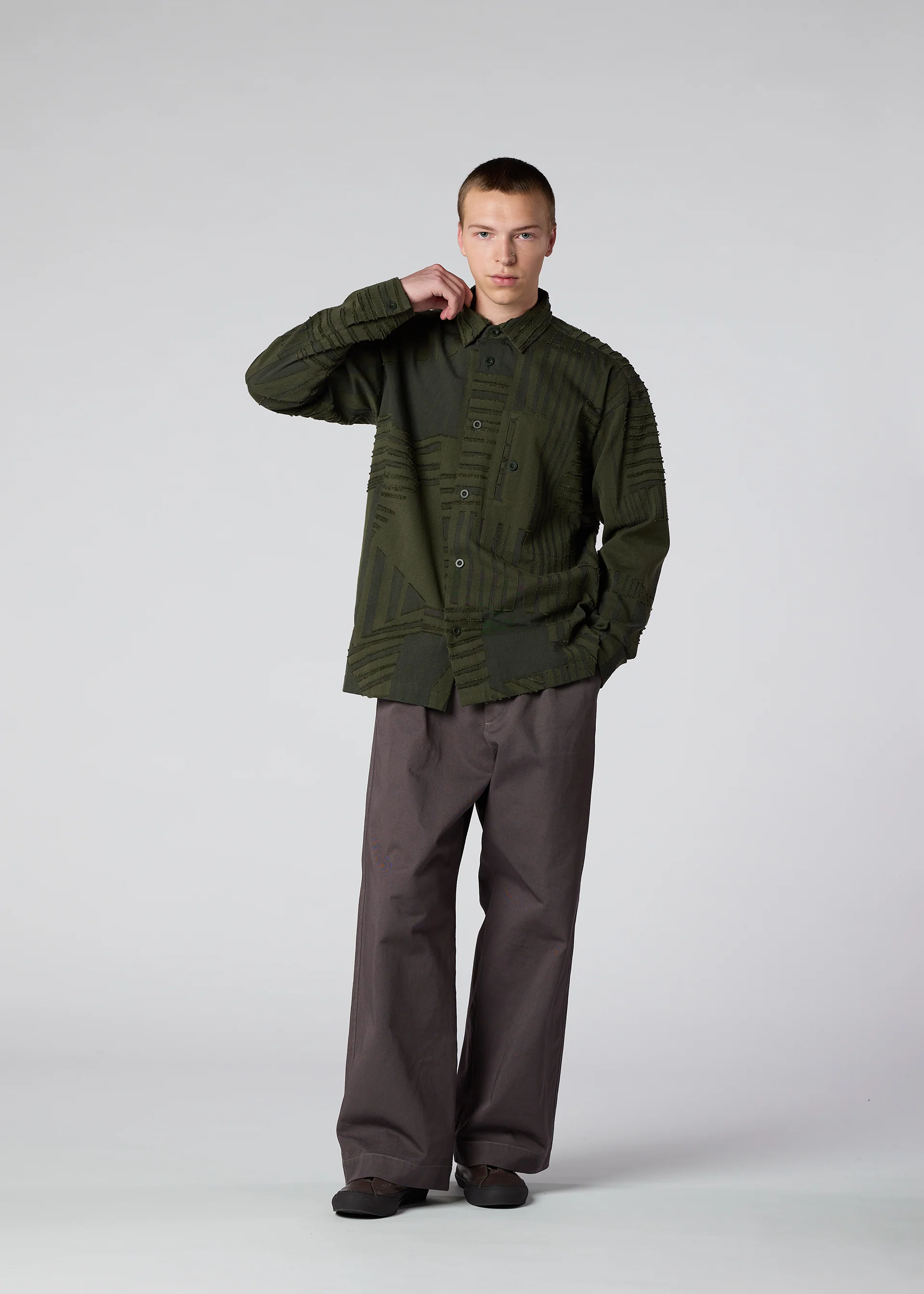 GEOMETRY JACQUARD SHIRT