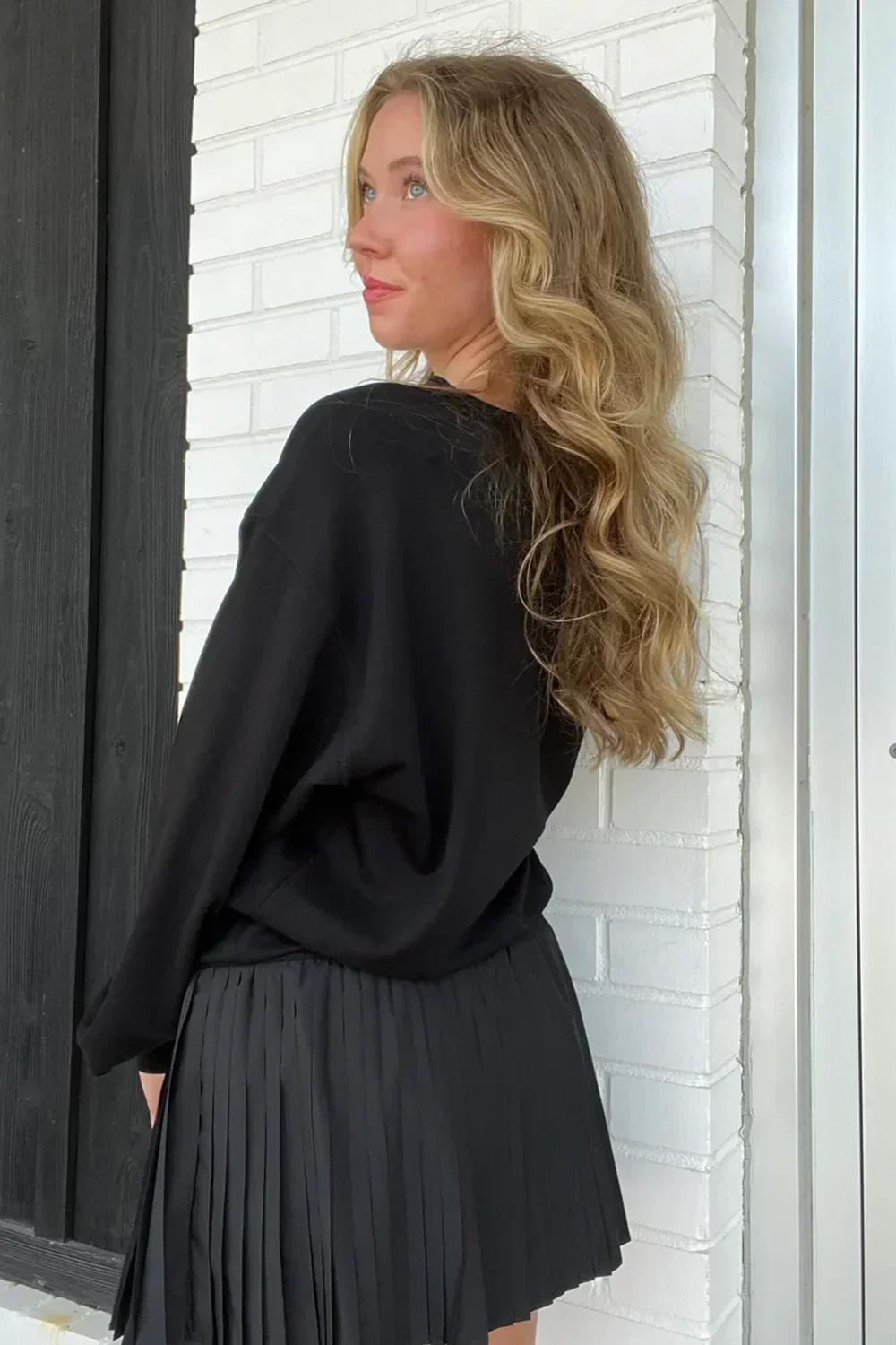 Basic Demi Classic Crewneck Long Sleeve Essential Layering Scuba Sweatshirt