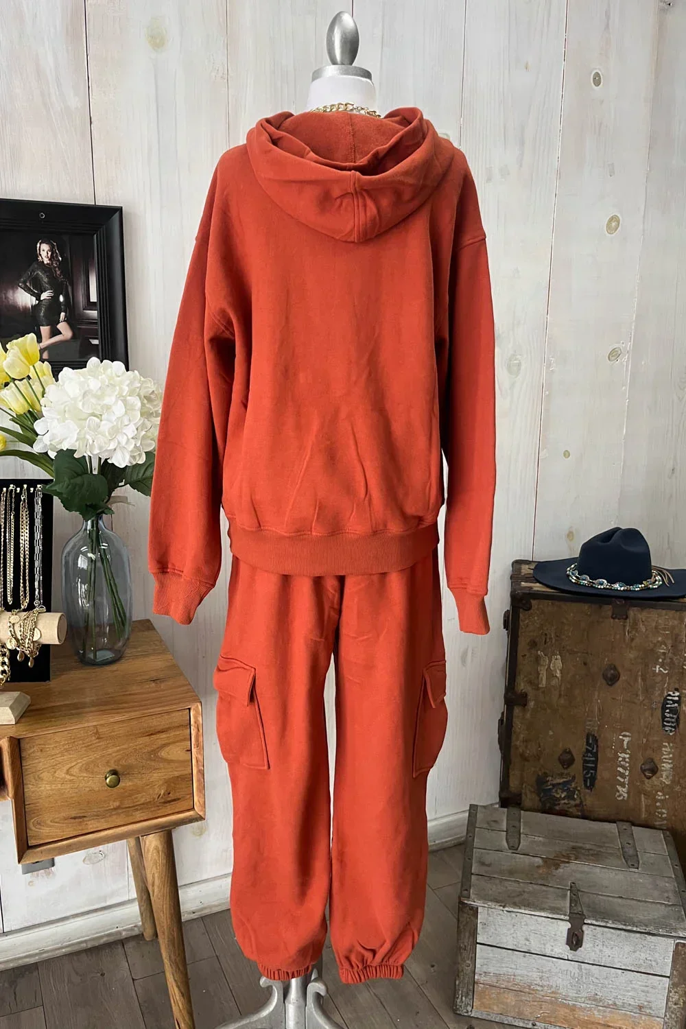 High Waisted Cargo Pocket Elastic Waist Jogger Pants