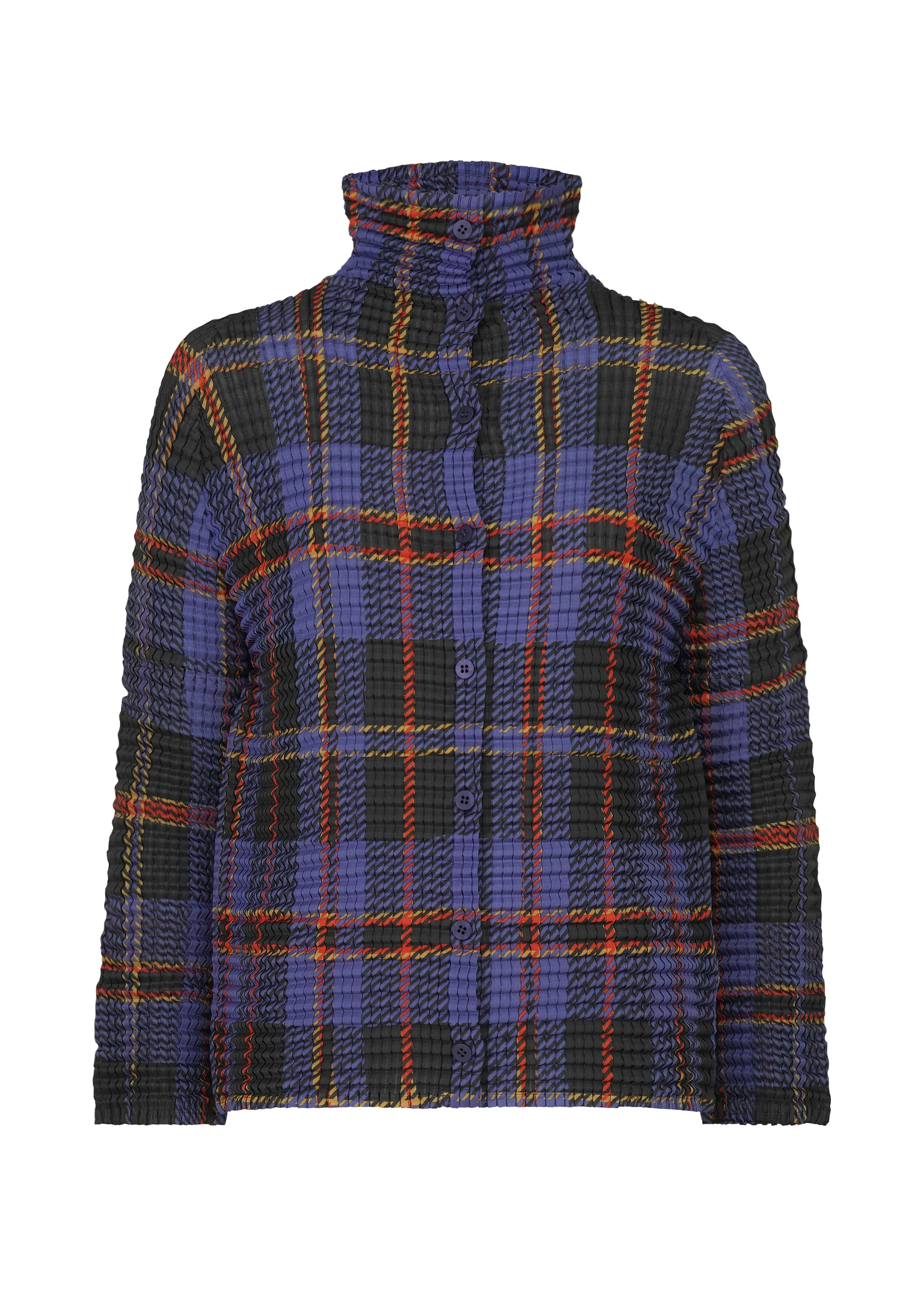 TARTAN CHECK PLEATS SHIRT