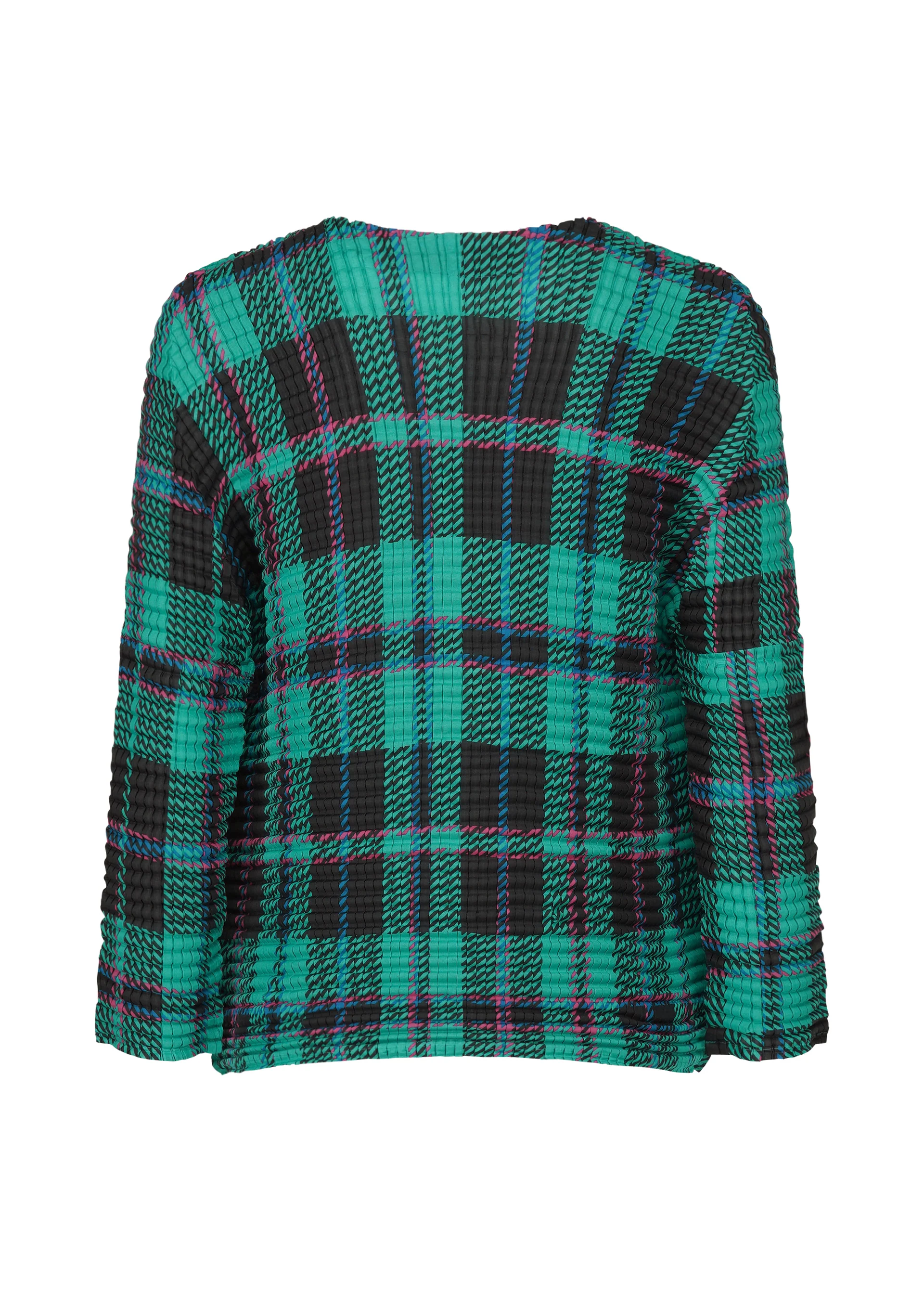 TARTAN CHECK PLEATS SHIRT