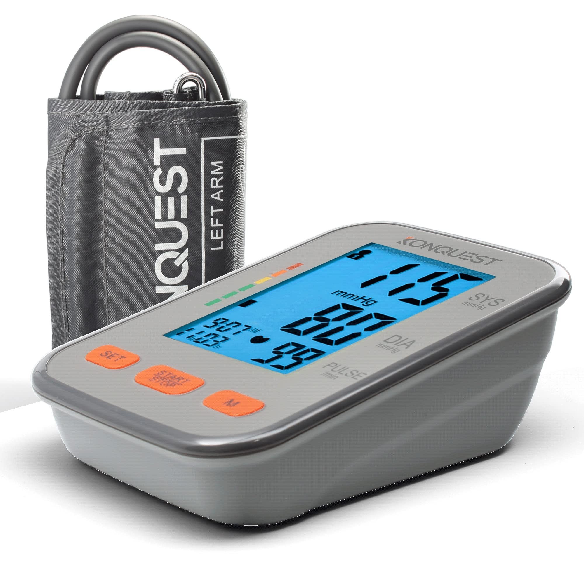 Konquest KBP-2704A Digital Blood Pressure Monitor – Automatic Upper Arm BP Machine with Large Cuff (8.5–16.5 in), Backlit Display, Digital, Irregular Heartbeat Detector – Tensiometro, Bp Monitor