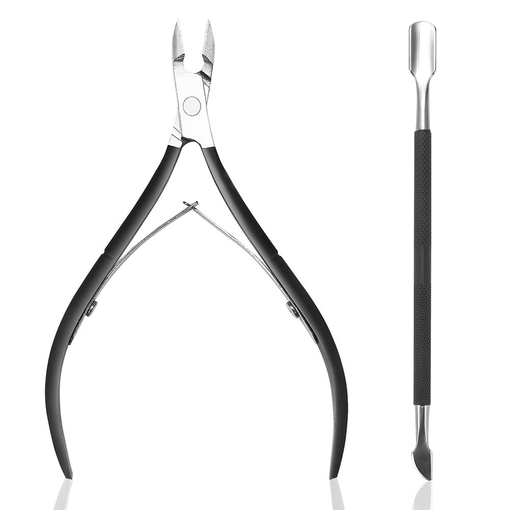 Cuticle Nipper with Cuticle PusherProfessional Grade Stainless Steel