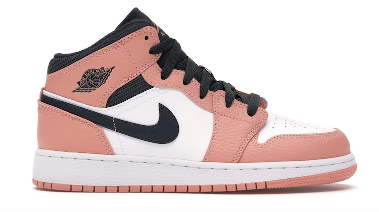 Jordan 1 Mid Pink Quartz (GS) - Flight Club