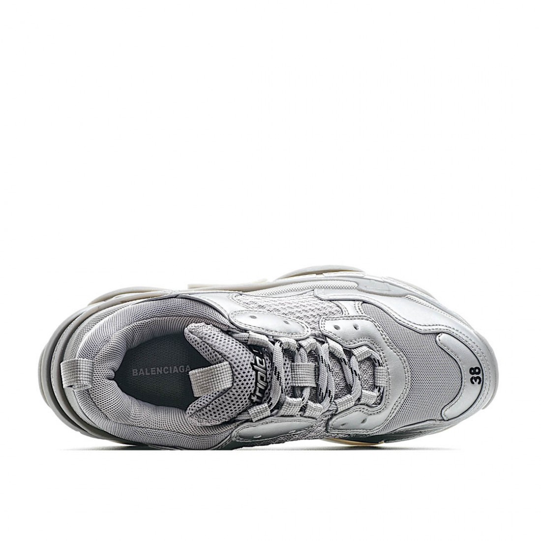 men's split triple s dad sneakers