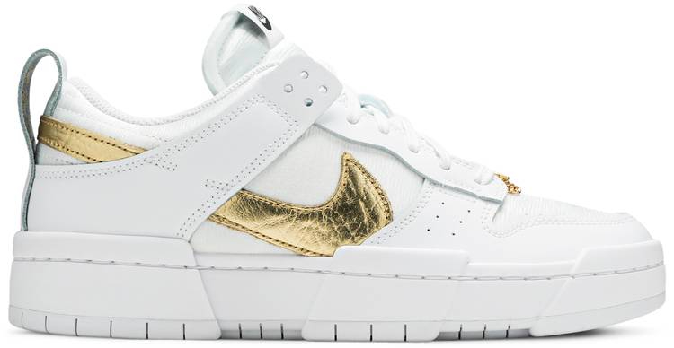 Wmns Dunk Low Disrupt ‘White Metallic Gold’ DD9676-100