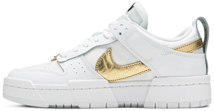 Wmns Dunk Low Disrupt ‘White Metallic Gold’ DD9676-100