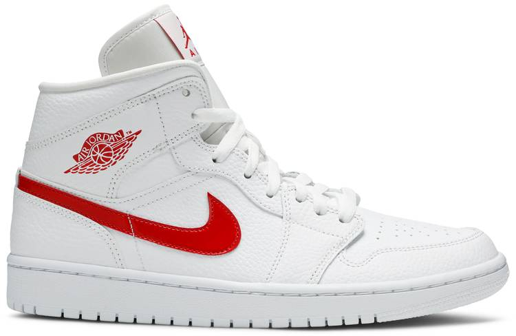 Air Jordan 1 Mid ‘White University Red’ BQ6472-106