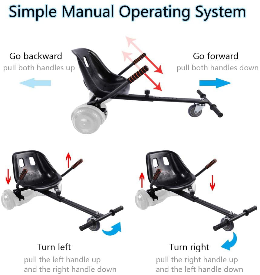 WonderWheels Hover Kart Go Kart Adjustable Seat Attachment for 6.5