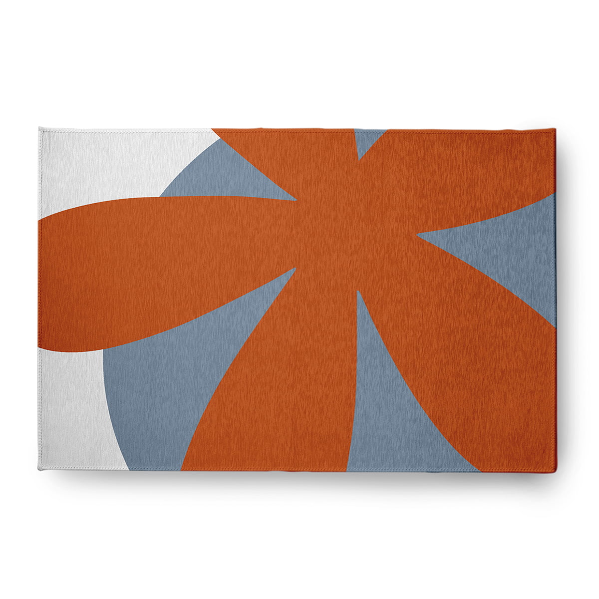 4' x 6' Simply Daisy Bold Flower Modern & Contemporary Chenille Area Rug, Perfect Orange