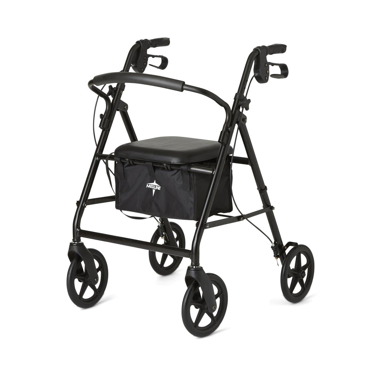 Medline Strong Steel Rollator, Folding Rolling Walker, 8