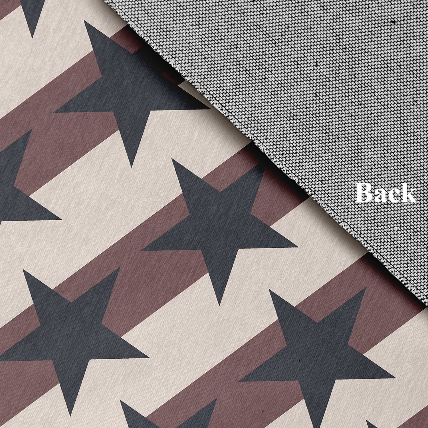 4' x 6' Simply Daisy Stars and Stripes Americana Chenille Area Rug, Blue-Red