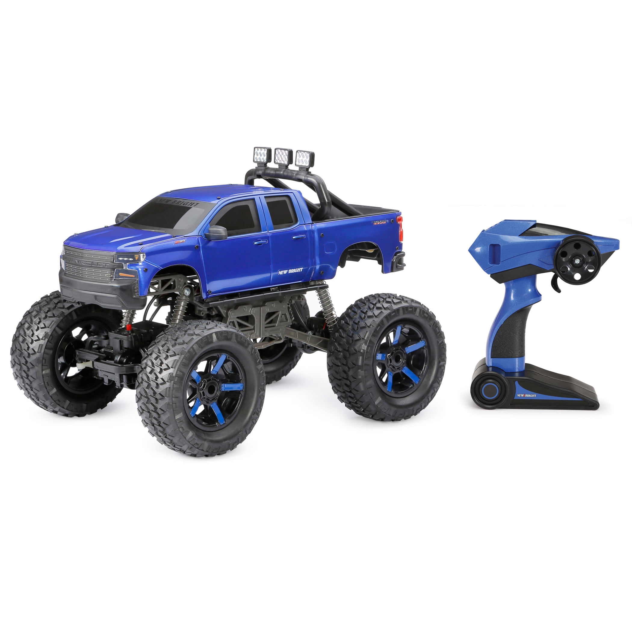 New Bright (1:10) Silverado Battery Radio Control Heavy Metal 4x4 Pickup Blue