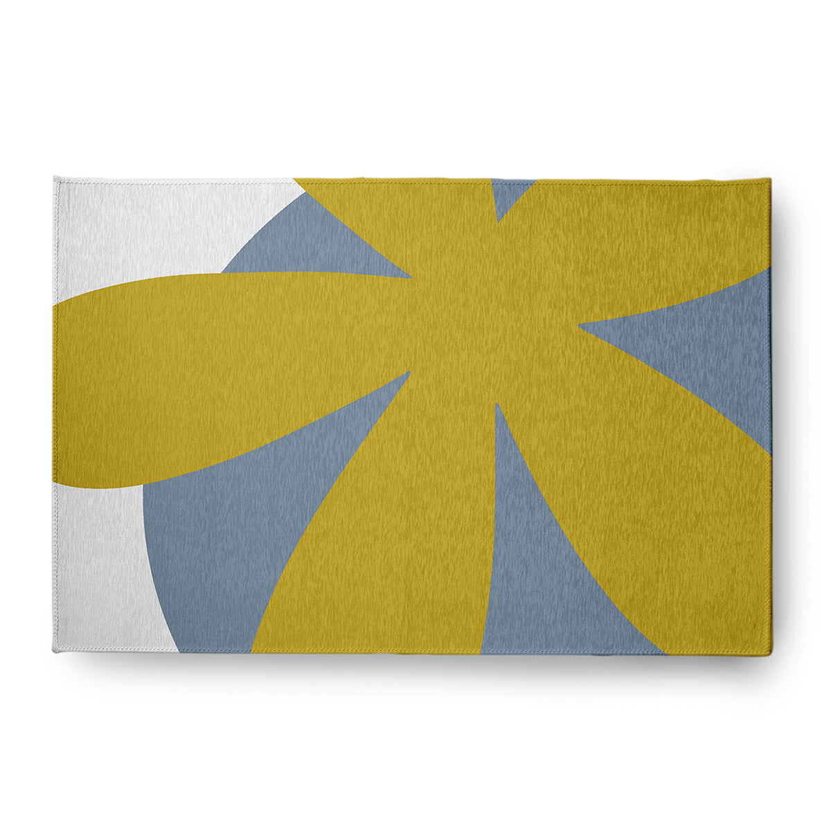 4' x 6' Simply Daisy Bold Flower Modern & Contemporary Chenille Area Rug, Mustard Yellow