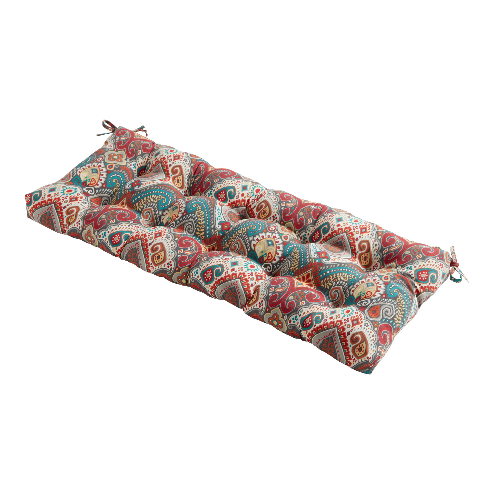 Greendale Home Fashions Asbury Park 51 x 18 in. Outdoor Reversible Tufted Bench Cushion