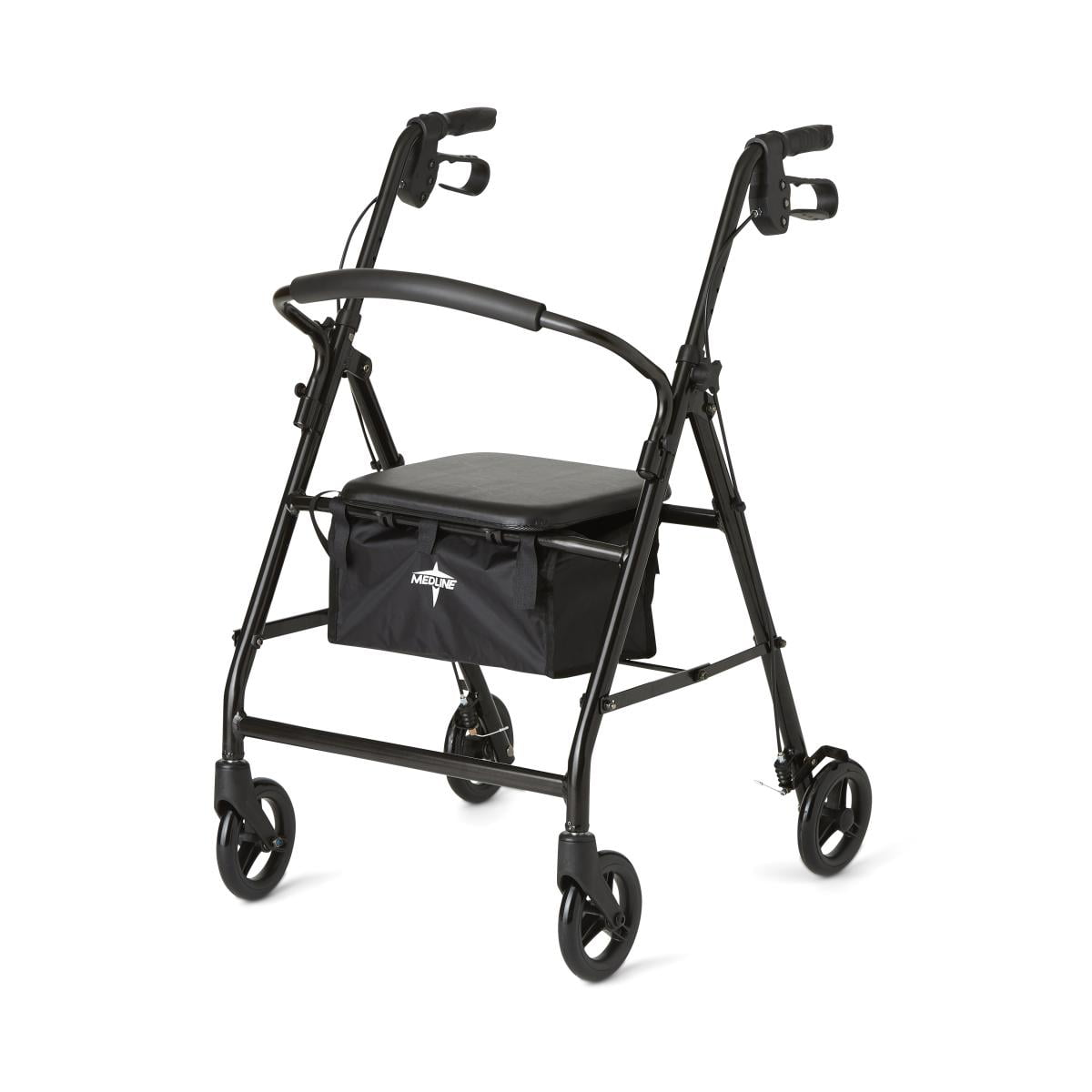 Medline Strong Steel Rollator, Folding Rolling Walker, 6