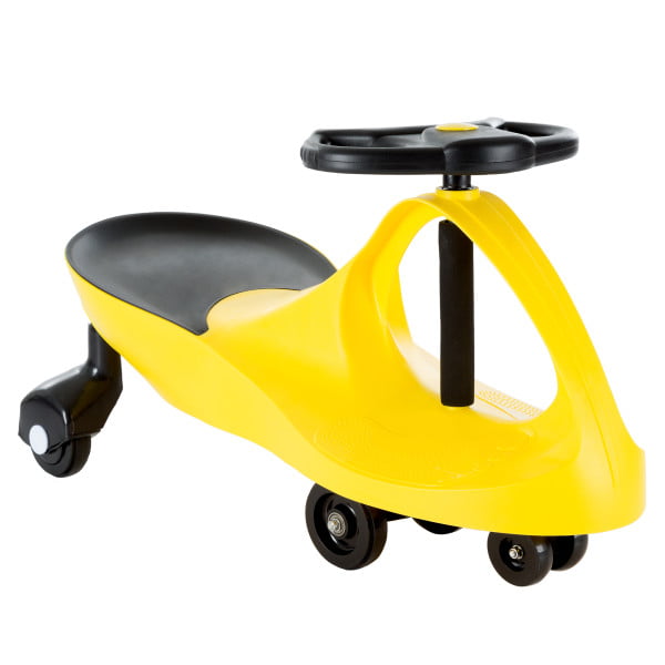 Lil' Rider Outdoor Wiggle Car Ride on Toy for Kids 3 Years and Up (Yellow)