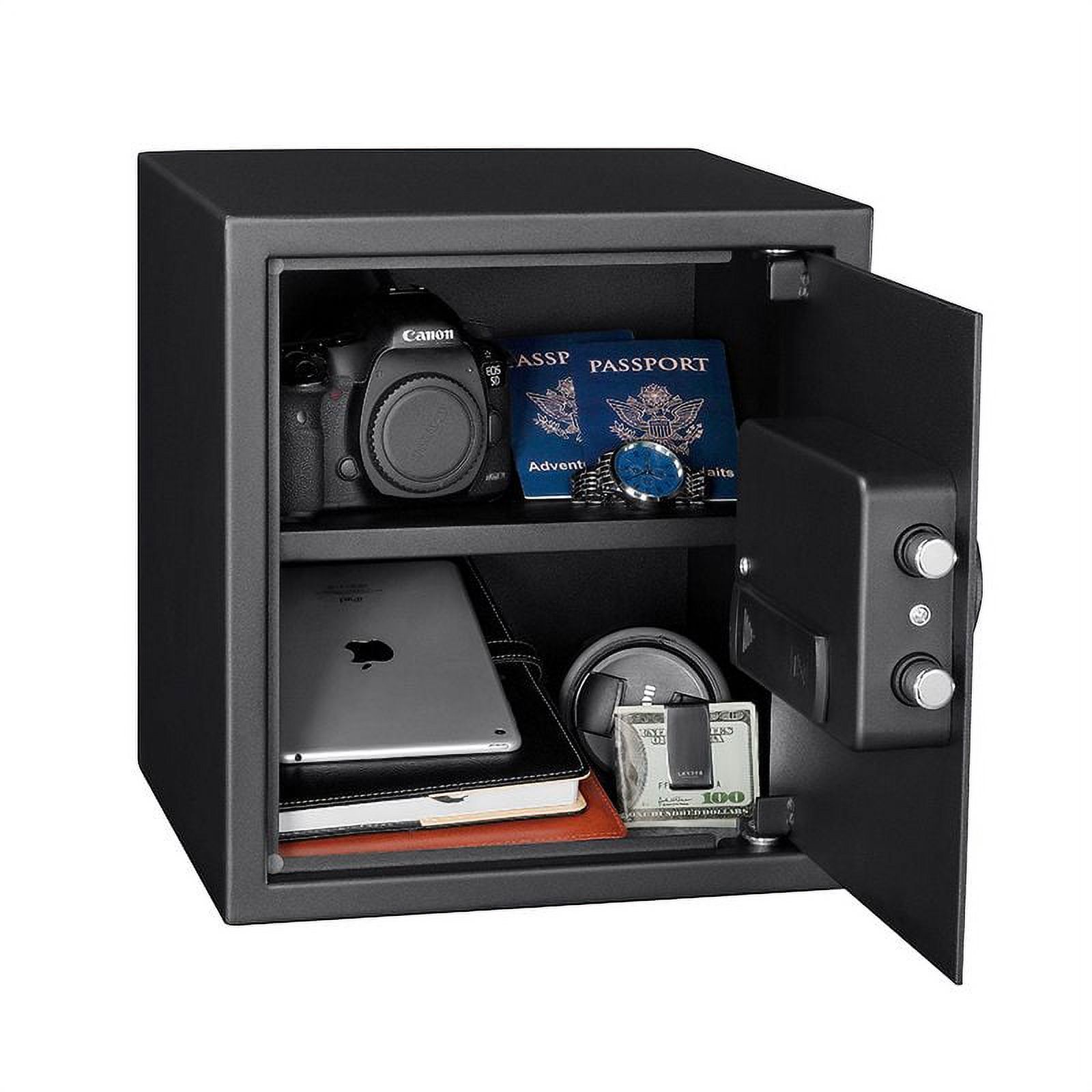 Pen + Gear Extra Large Safe with Electronic Lock, Backup Key, 1 Shelf Black Safe Model 36SAQ