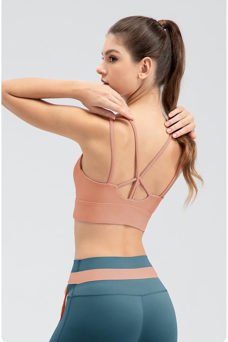 One-piece yoga bra for women, shockproof and supportive sports vest, breathable and comfortable running and fitness underwear