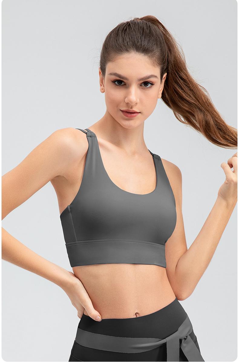 One-piece yoga bra for women, shockproof and supportive sports vest, breathable and comfortable running and fitness underwear