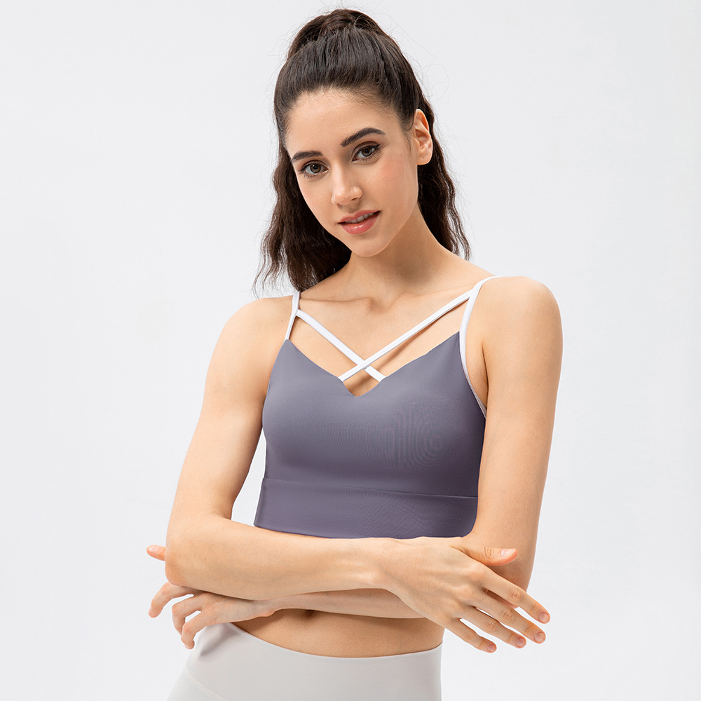 New Yoga Bra, Nylon Shockproof Push-up Running Sports Vest, Sexy Sheer Fitness Underwear