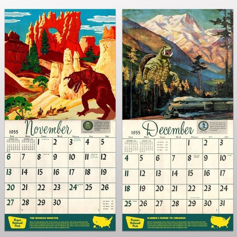 2023 National Park Monsters Calendar, Alternate Histories SUPERMADE™