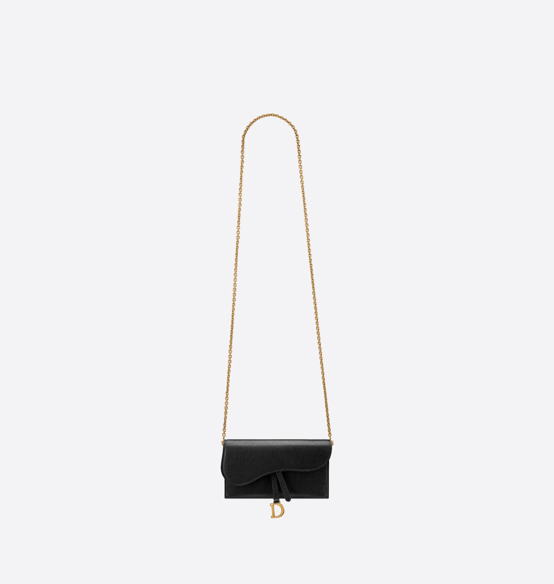 Saddle Wallet Black Goatskin