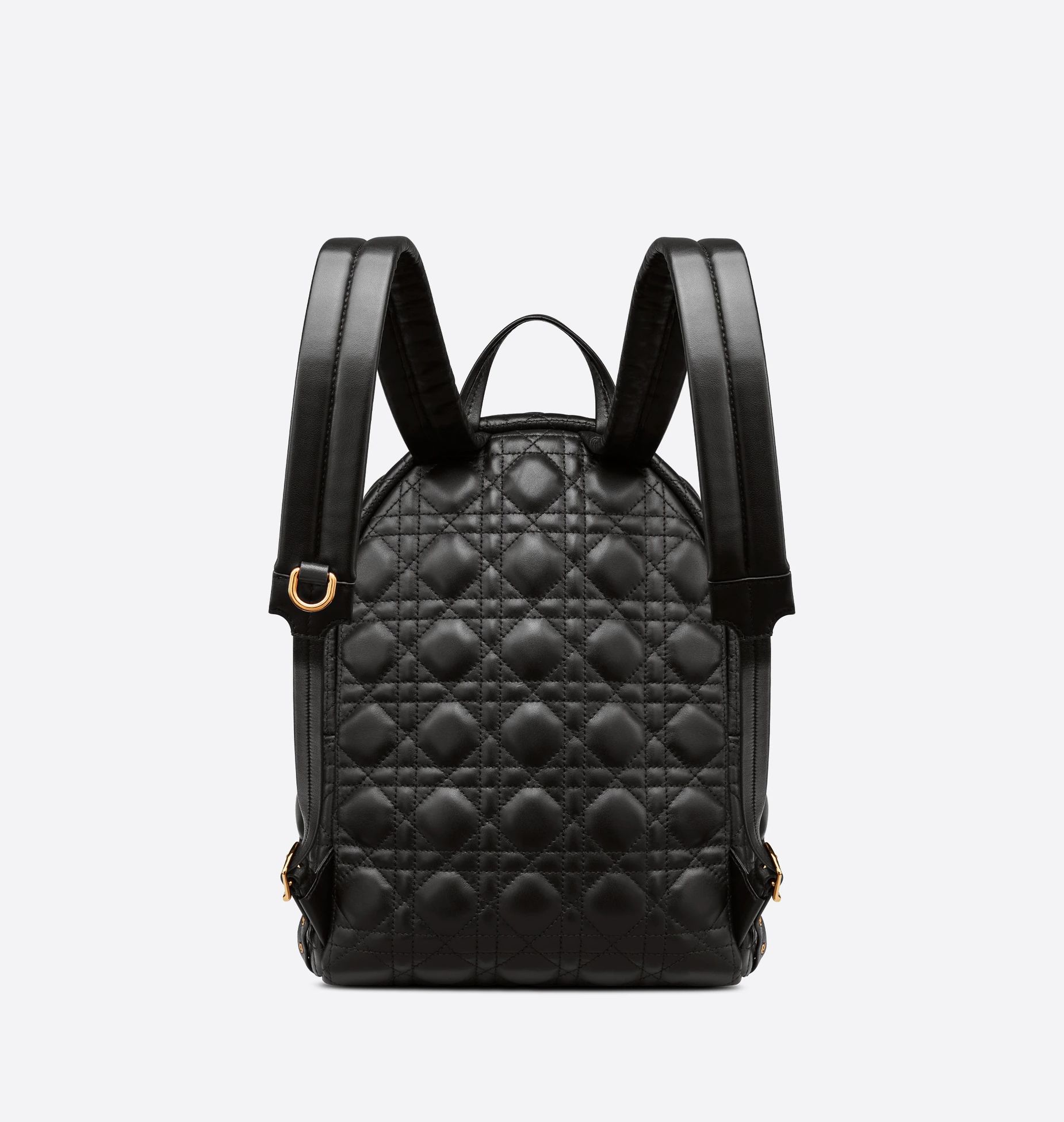 Small Dior Backpack Black Cannage Lambskin