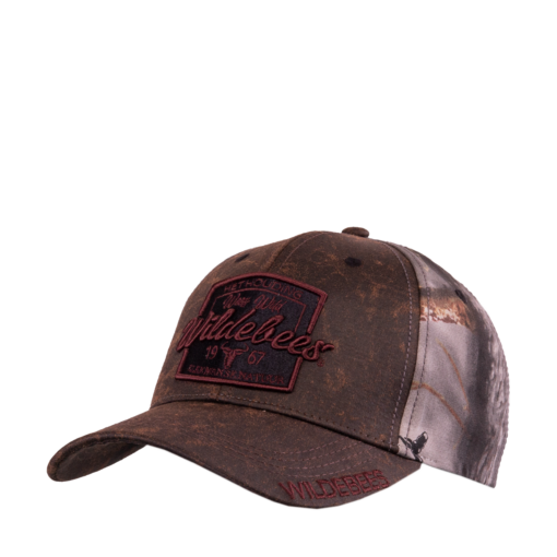 Wildebees Mens Oilskin Tone 3D Embroidery Cap Bosveld / Chocolate Oilskin