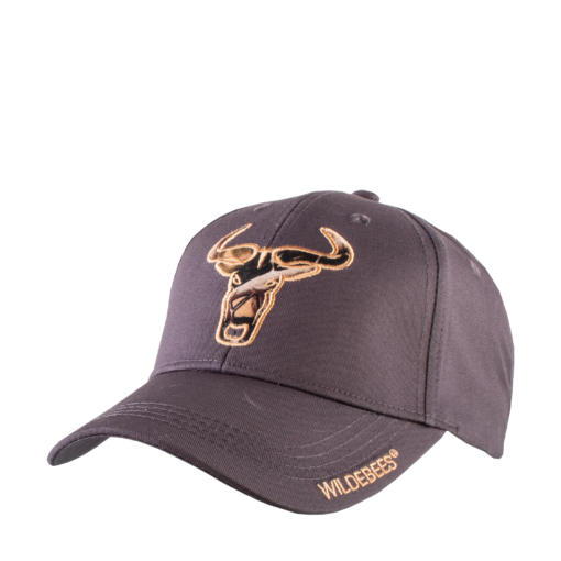 Wildebees Mens Sekelbos Black Camo Applique Charcoal Cap