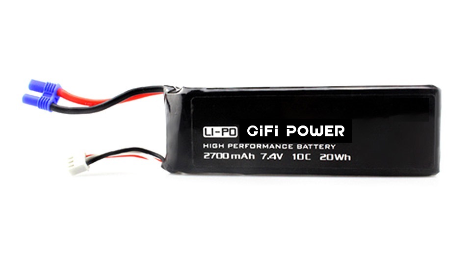 7.4V 2700mAh 10C Lipo Battery For Hubsan H501C, H501S X4 RC Quadcopter Drone