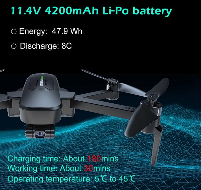 11.4V 4200mAh Battery For Hubsan Zino H117S, Zino Pro Drone