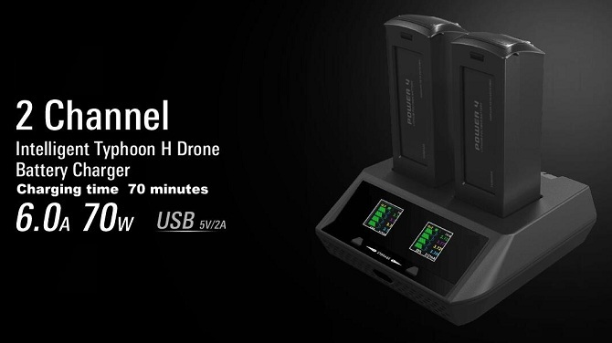 2 In 1 Fast Balance Charger For YUNEEC Typhoon H Battery & Transmitter