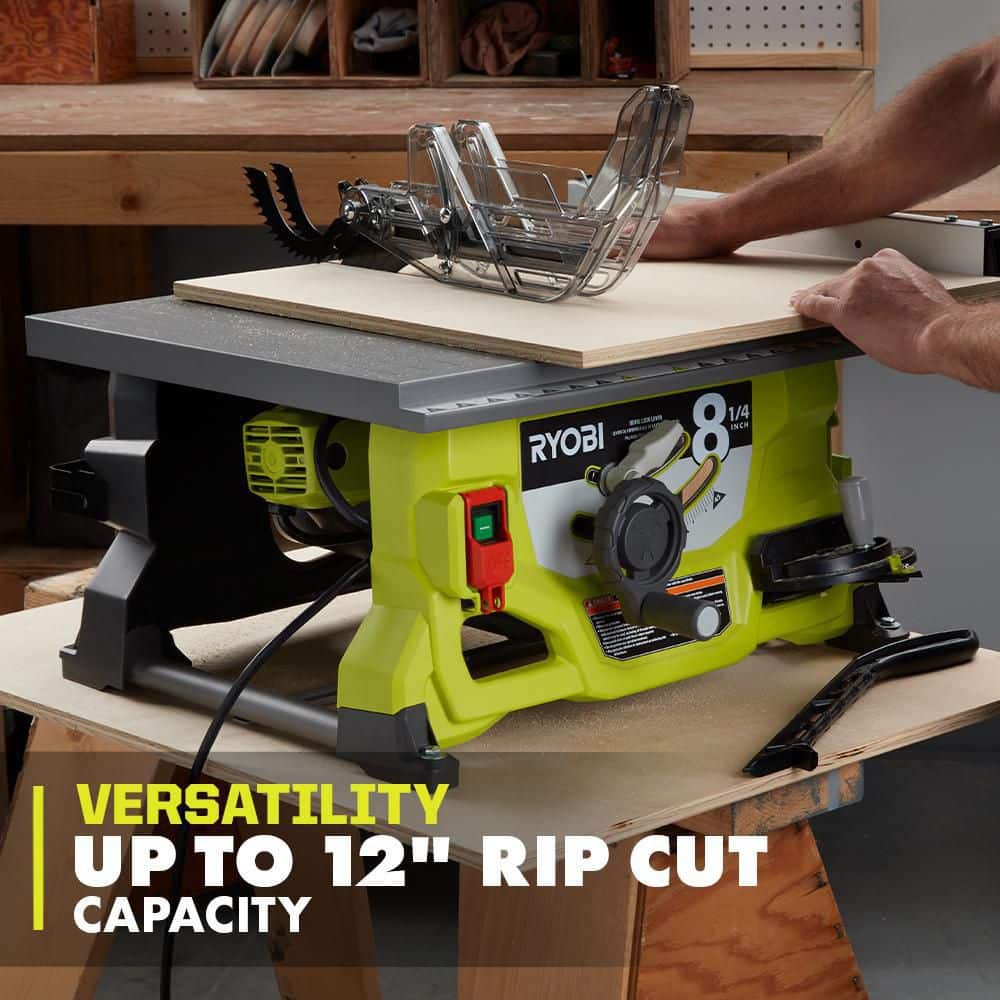 RYOBI 13 Amp 81/4 in. Compact Portable Corded Jobsite Table Saw (No