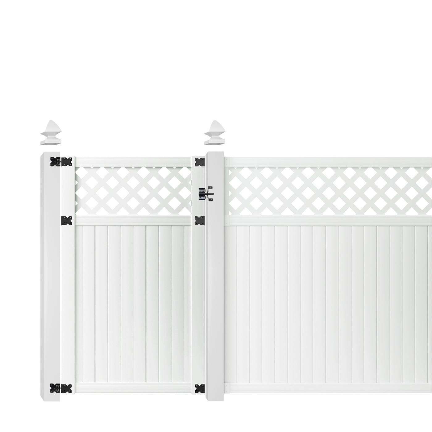 Outdoor Essentials Lewiston 6 ft. x 42 in. White Vinyl LatticeTop