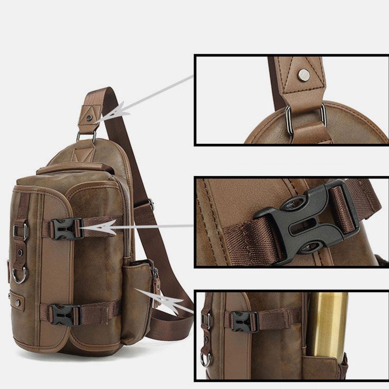 Anti-theft USB charging waterproof crossbody bag