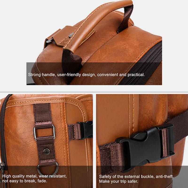 Anti-theft USB charging waterproof crossbody bag