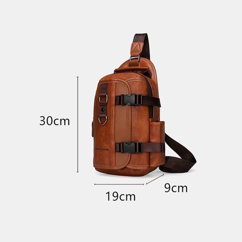Anti-theft USB charging waterproof crossbody bag