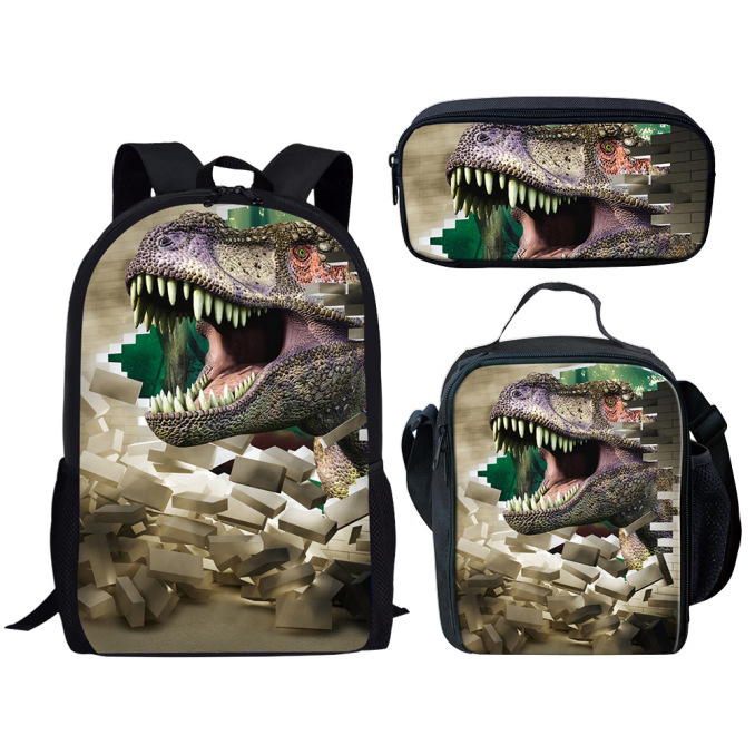 Cartoon Schoolbag Dinosaur Pencil Case