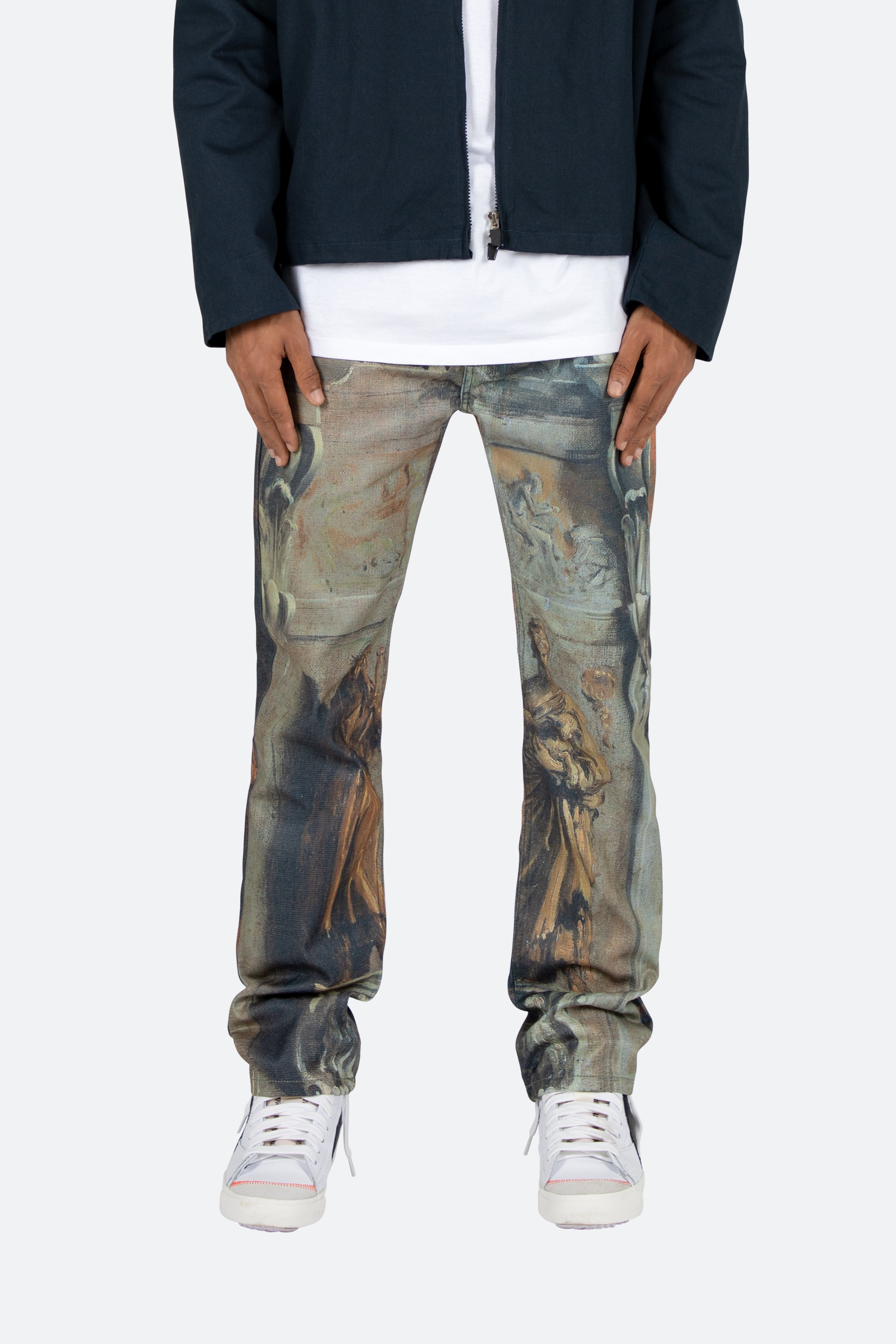 V176 Art Baggy Denim - Multi