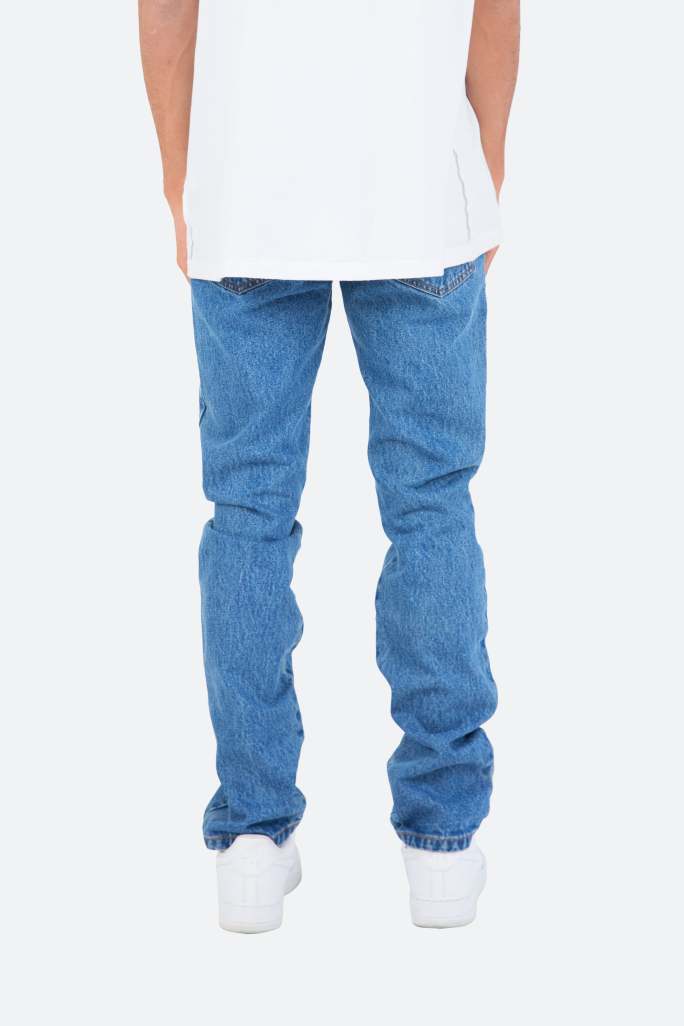D261 Skeleton Straight Denim - Blue/Red