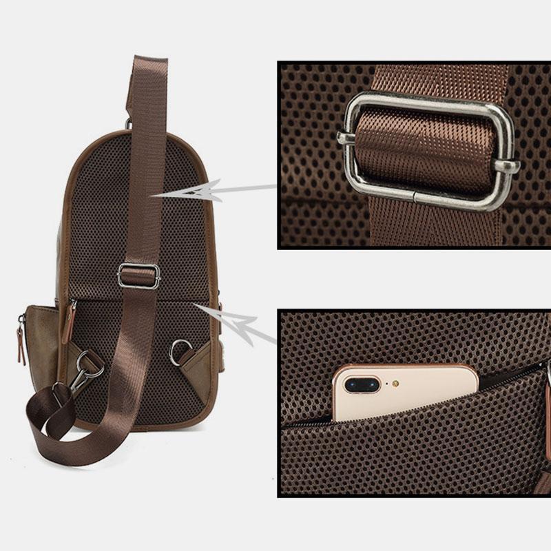 Anti-theft USB charging waterproof crossbody bag