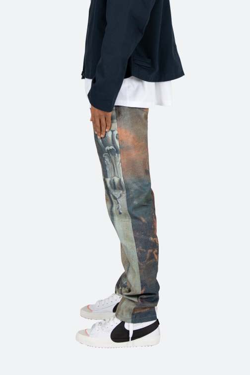 V176 Art Baggy Denim - Multi