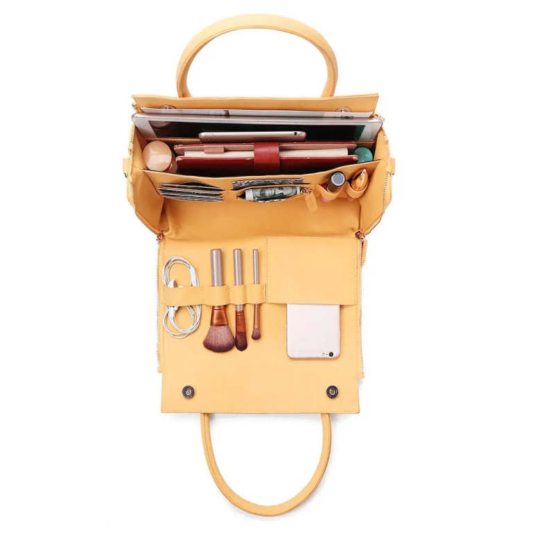 Women Solid Cosmetic Handbag Capacity Bag