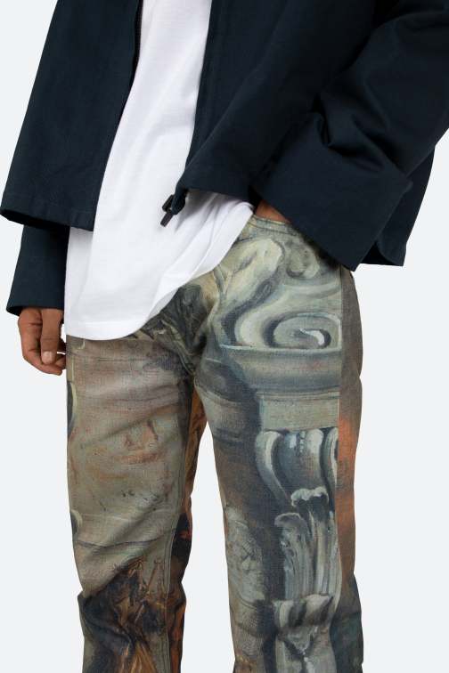 V176 Art Baggy Denim - Multi