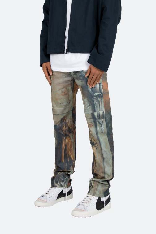V176 Art Baggy Denim - Multi