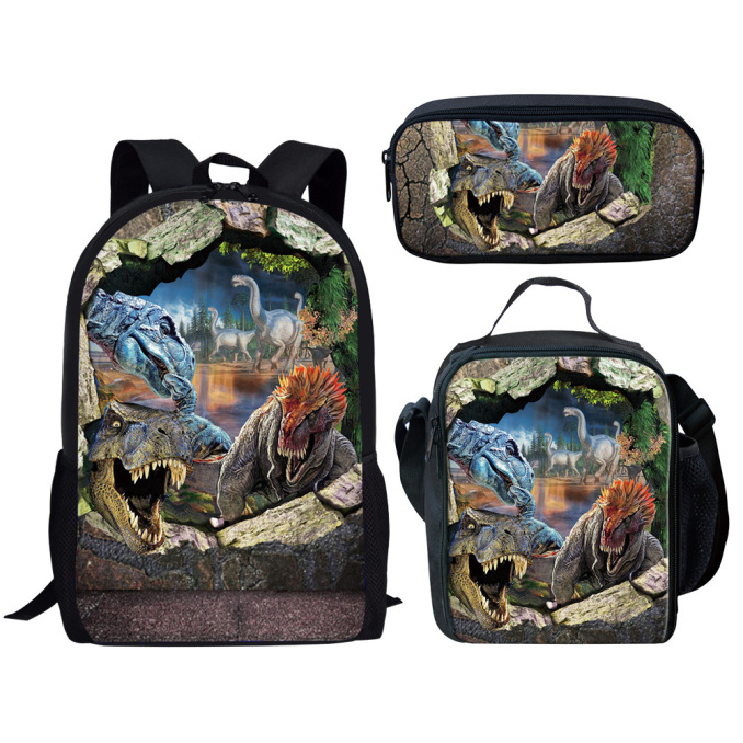 Cartoon Schoolbag Dinosaur Pencil Case