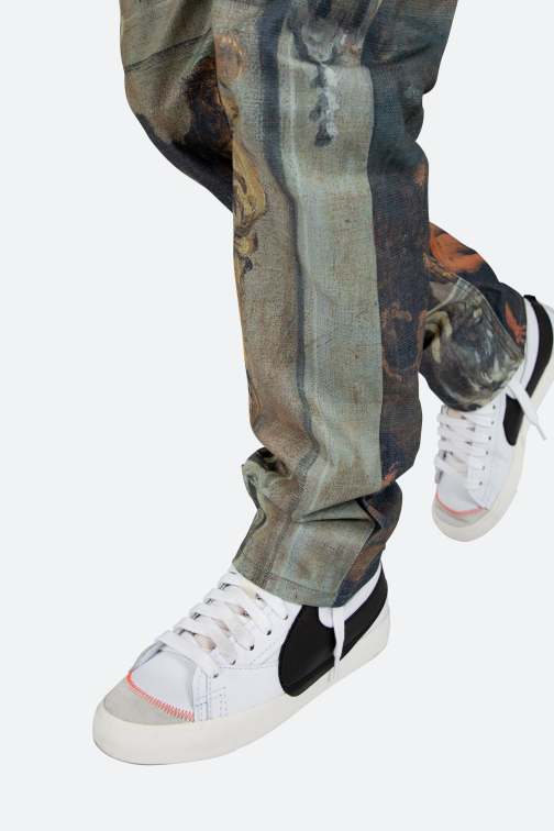 V176 Art Baggy Denim - Multi