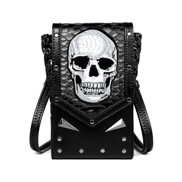 skull mobile phone bag wallet