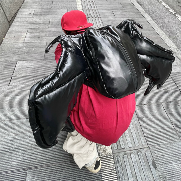 Oversized Leather Batwing Backpack